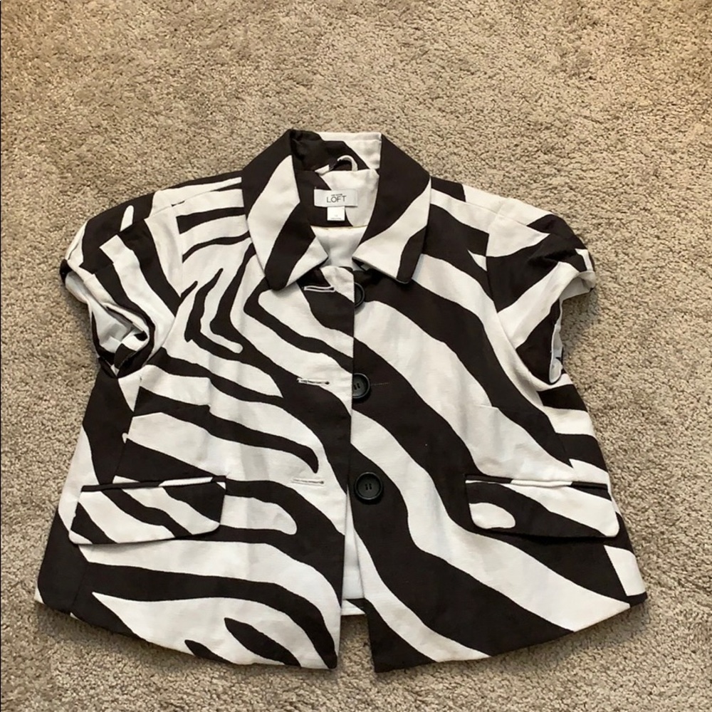 LOFT Zebra Print Jacket - Picture 3 of 6